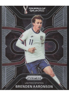 Brenden Aaronson, Kartička, 2022 Panini Prizm FIFA World Cup Qatar, INSERT