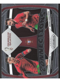 Bruno Fernandes/Cristiano Ronaldo, Kartička, 2022 Panini Prizm FIFA World Cup Qatar, INSERT