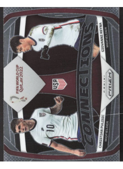 Christian Pulisic/Giovanni Reyna, Kartička, 2022 Panini Prizm FIFA World Cup Qatar, INSERT