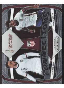 Sergino Dest/Yunus Musah, Kartička, 2022 Panini Prizm FIFA World Cup Qatar, INSERT