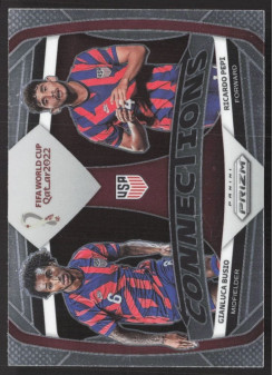 Gianluca Busio/Ricardo Pepi, Kartička, 2022 Panini Prizm FIFA World Cup Qatar, INSERT