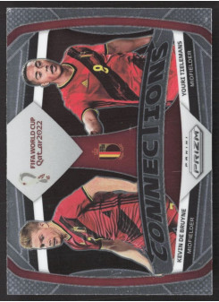 Kevin De Bruyne/Youri Tielemans, Kartička, 2022 Panini Prizm FIFA World Cup Qatar, INSERT