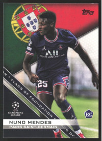 Nuno Mendes, Kartička, 2021-22 Topps UEFA Champions League, INSERT