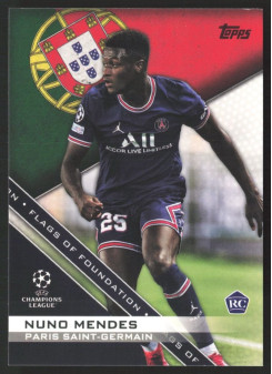 Nuno Mendes, Kartička, 2021-22 Topps UEFA Champions League, INSERT