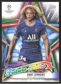 Xavi Simons, Kartička, 2021-22 Topps UEFA Champions League, INSERT