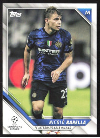 Nicolo Barella, Kartička, 2021-22 Topps UEFA Champions League, BASE