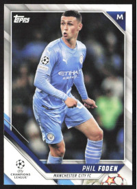 Phil Foden, Kartička, 2021-22 Topps UEFA Champions League, BASE