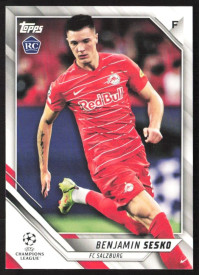Benjamin Sesko, Kartička, 2021-22 Topps UEFA Champions League, BASE