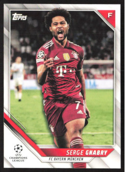 Serge Gnabry, Kartička, 2021-22 Topps UEFA Champions League, BASE