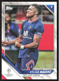 Kylian Mbappe, Kartička, 2021-22 Topps UEFA Champions League, BASE