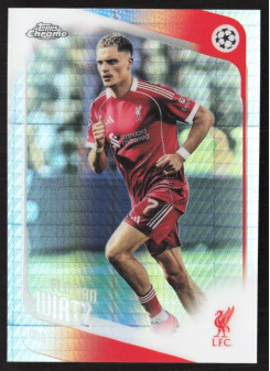 Florian Wirtz, Kartička, 2025-26 Topps Chrome UEFA Club Competitions, Prism Refractor