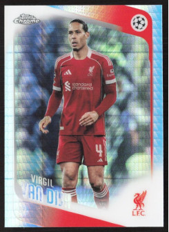 Virgil van Dijk, Kartička, 2025-26 Topps Chrome UEFA Club Competitions, Prism Refractor