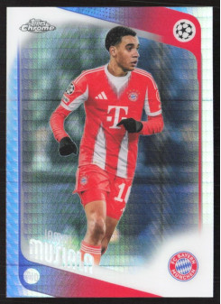Jamal Musiala, Kartička, 2025-26 Topps Chrome UEFA Club Competitions, Prism Refractor