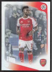 Bukayo Saka, Kartička, 2025-26 Topps Chrome UEFA Club Competitions, Refractor