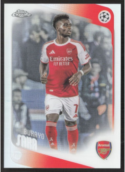 Bukayo Saka, Kartička, 2025-26 Topps Chrome UEFA Club Competitions, Refractor
