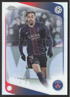 Bradley Barcola, Kartička, 2025-26 Topps Chrome UEFA Club Competitions, Refractor