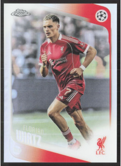 Florian Wirtz, Kartička, 2025-26 Topps Chrome UEFA Club Competitions, Refractor
