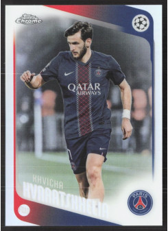 Khvicha Kvaratskhelia, Kartička, 2025-26 Topps Chrome UEFA Club Competitions, Refractor