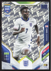 Bukayo Saka, Kartička, 2026 Panini Adrenalyn XL FIFA 365, INSERT