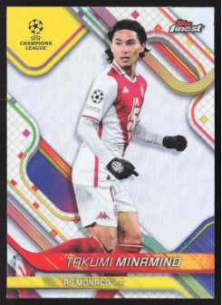 Takumi Minamino, Kartička, Topps Finest UEFA Club Competitions 2024-2025, Refractor