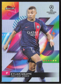 Kylian Mbappe, Kartička, Topps Finest UEFA Club Competitions 2023-24, Refractor
