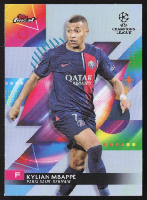 Kylian Mbappe, Card, Topps Finest UEFA Club Competitions 2023-24, Refractor