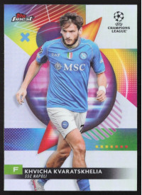 Khvicha Kvaratskhelia, Kartička, Topps Finest UEFA Club Competitions 2023-24, Refractor