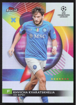 Khvicha Kvaratskhelia, Kartička, Topps Finest UEFA Club Competitions 2023-24, Refractor