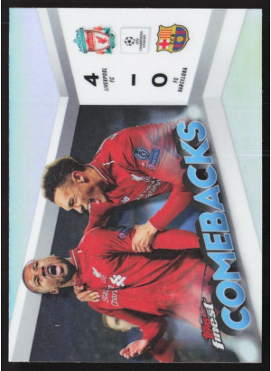 Liverpool FC vs. FC Barcelona, Card, Topps Finest UEFA Club Competitions 2023-24, INSERT