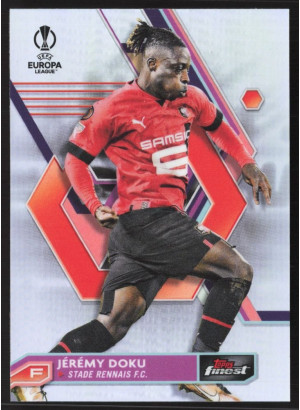 Jeremy Doku, Card, Topps Finest UEFA Champions League 2022-23, Refractor