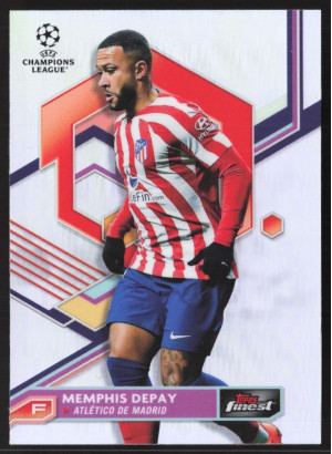 Memphis Depay, Card, Topps Finest UEFA Champions League 2022-23, Refractor
