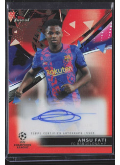 Ansu Fati, Kartička, Topps UEFA Champions League Finest 2021-2022, AUTOGRAPH