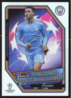 Phil Foden, Kartička, Topps UEFA Champions League Finest 2021-2022, INSERT