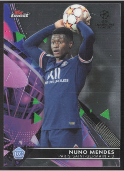 Nuno Mendes, Kartička, Topps UEFA Champions League Finest 2021-2022, BASE