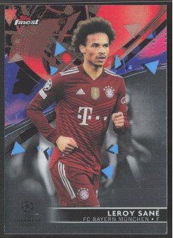Leroy Sane, Kartička, Topps UEFA Champions League Finest 2021-2022, BASE