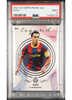 Xavi, Kartička, 2021-22 Topps Pearl UEFA Champions League, GRADED, PSA 9
