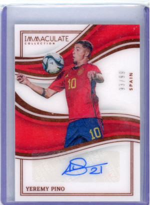 Yeremy Pino, Card, 2023-24 Panini Immaculate Soccer, AUTOGRAPH