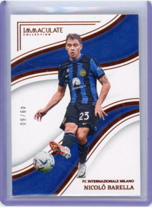 Nicolo Barella, Card, 2023-24 Panini Immaculate Soccer, LIMIT