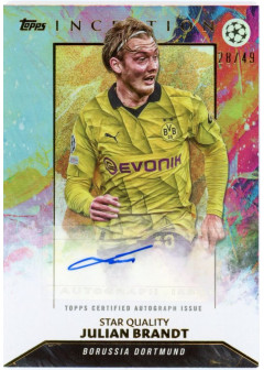 Julian Brandt, Kartička, 2023-24 Topps Inception UEFA Club Competitions, AUTOGRAPH