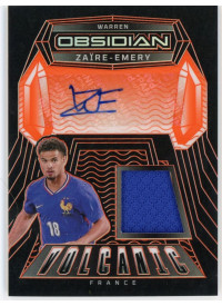 Warren Zaire-Emery, Kartička, 2024-25 Panini Obsidian Soccer, AUTOGRAPH