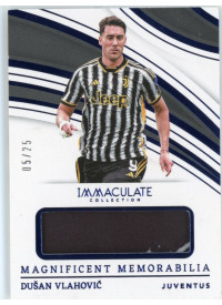 Dusan Vlahovic, Kartička, 2023-24 Panini Immaculate Soccer, AUTOGRAPH