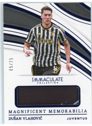 Dusan Vlahovic, Card, 2023-24 Panini Immaculate Soccer, AUTOGRAPH
