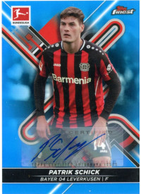 Patrik Schick, Kartička, 2021-22 Topps Finest Bundesliga, AUTOGRAPH