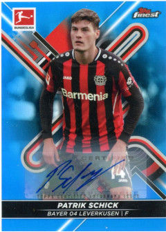 Patrik Schick, Kartička, 2021-22 Topps Finest Bundesliga, AUTOGRAPH