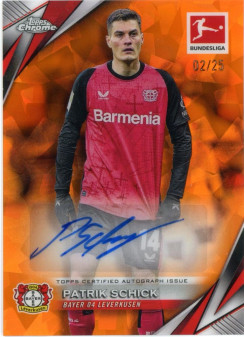 Patrik Schick, Kartička, 2024-25 Topps Chrome Bundesliga, AUTOGRAPH