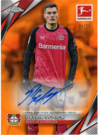 Patrik Schick, Kartička, 2024-25 Topps Chrome Bundesliga, AUTOGRAPH