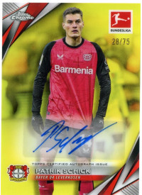 Patrik Schick, Kartička, 2024-25 Topps Chrome Bundesliga, AUTOGRAPH