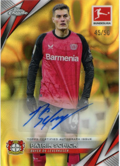 Patrik Schick, Kartička, 2024-25 Topps Chrome Bundesliga, AUTOGRAPH