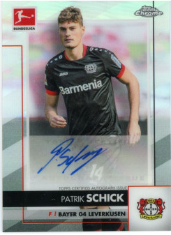 Patrik Schick, Kartička, 2020-21 Topps Chrome Bundesliga, AUTOGRAPH