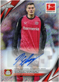 Patrik Schick, Kartička, 2024-25 Topps Chrome Bundesliga, AUTOGRAPH